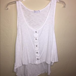 Flowy white tank